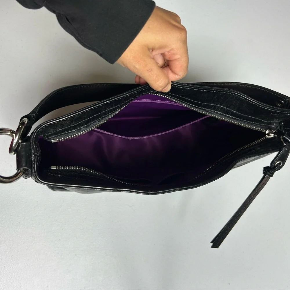 Vintage Coach Zoe Black Leather Shoulder Bag Purse | Model: F1082-F15478 - Picture 12 of 16